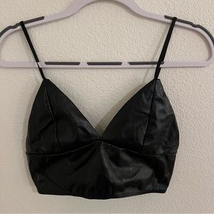 Faux Leather Crop Top